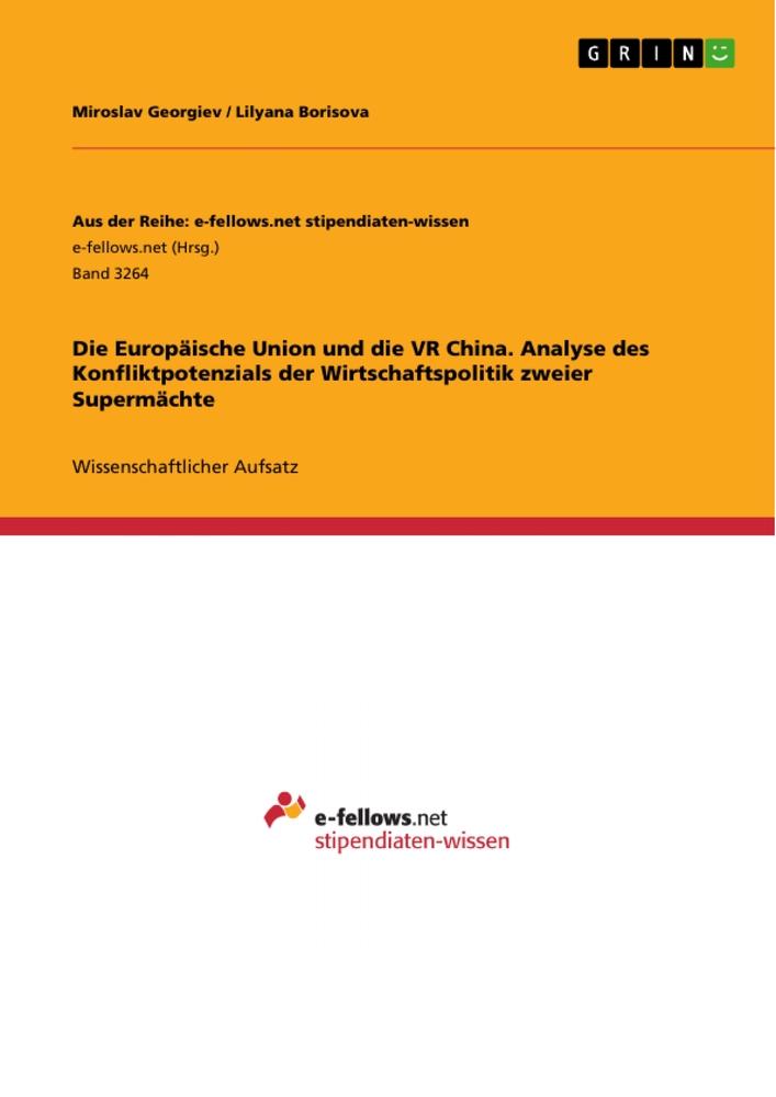 Cover: 9783346022707 | Die Europäische Union und die VR China. Analyse des...