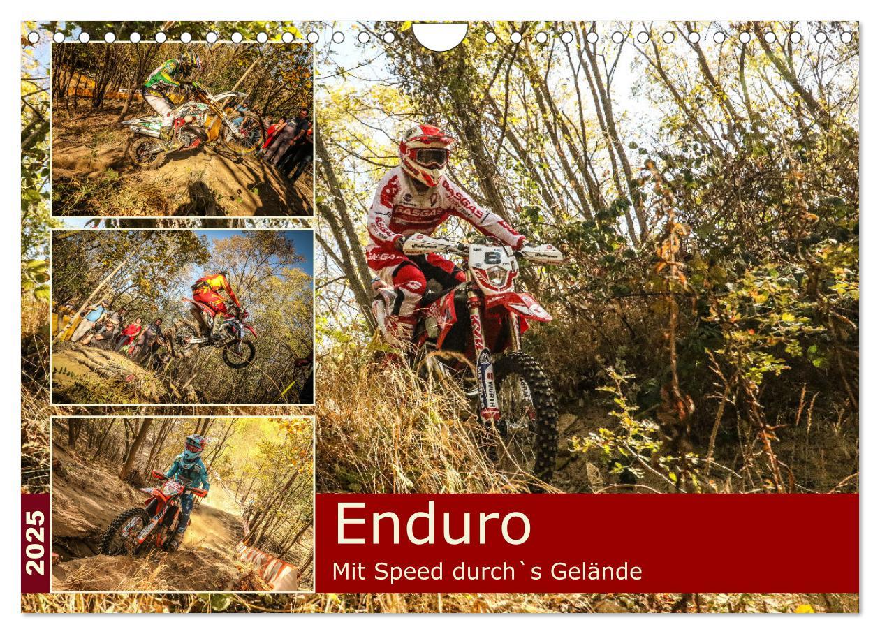 Cover: 9783435105809 | Enduro Mit Speed durch`s Gelände (Wandkalender 2025 DIN A4 quer),...