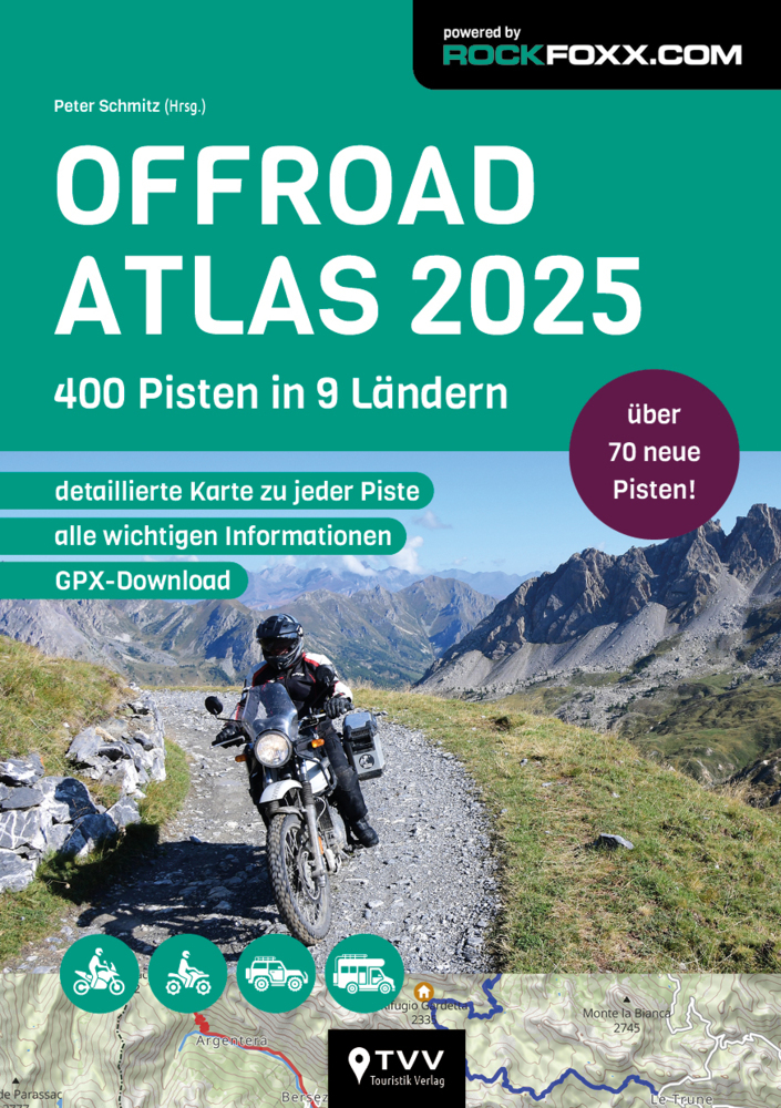 Cover: 9783965990562 | Offroad Atlas 2025 | 400 Pisten in 9 Ländern | Martin Schempp | Buch