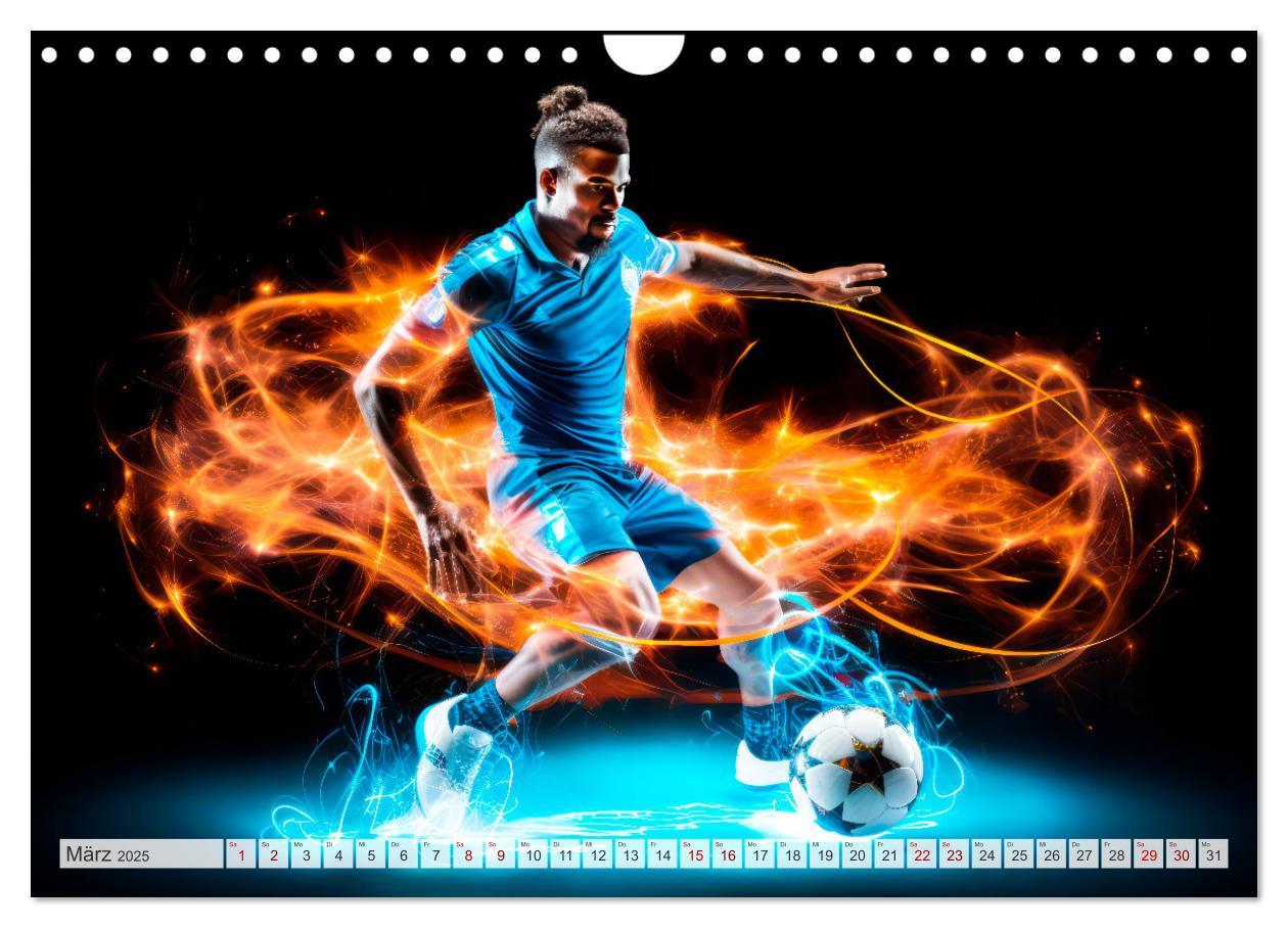 Bild: 9783383841644 | FUßBALLFIEBER Dynamische Szenen (Wandkalender 2025 DIN A4 quer),...