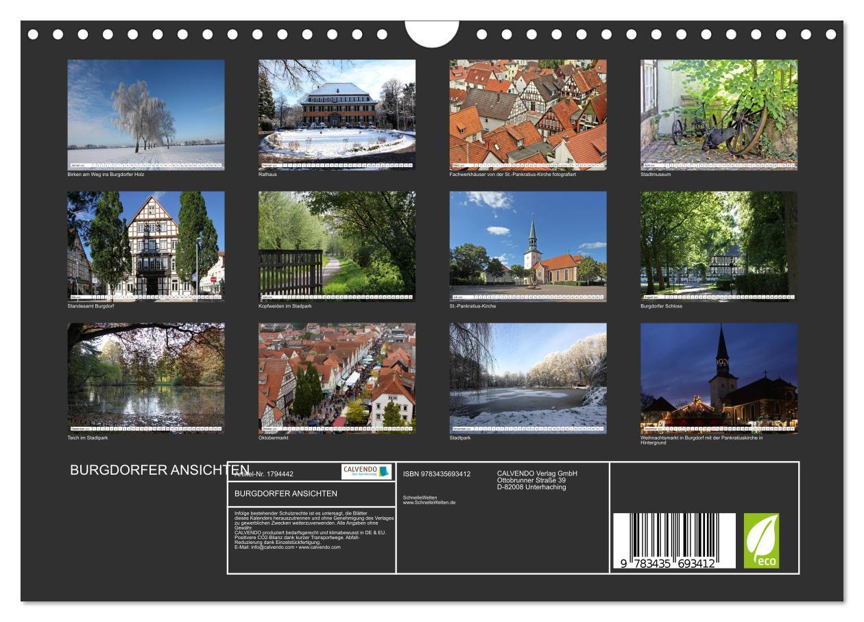 Bild: 9783435693412 | BURGDORFER ANSICHTEN (Wandkalender 2025 DIN A4 quer), CALVENDO...