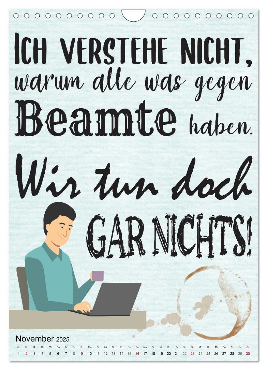 Bild: 9783435905300 | Beamten-Sprüche (Wandkalender 2025 DIN A4 hoch), CALVENDO...