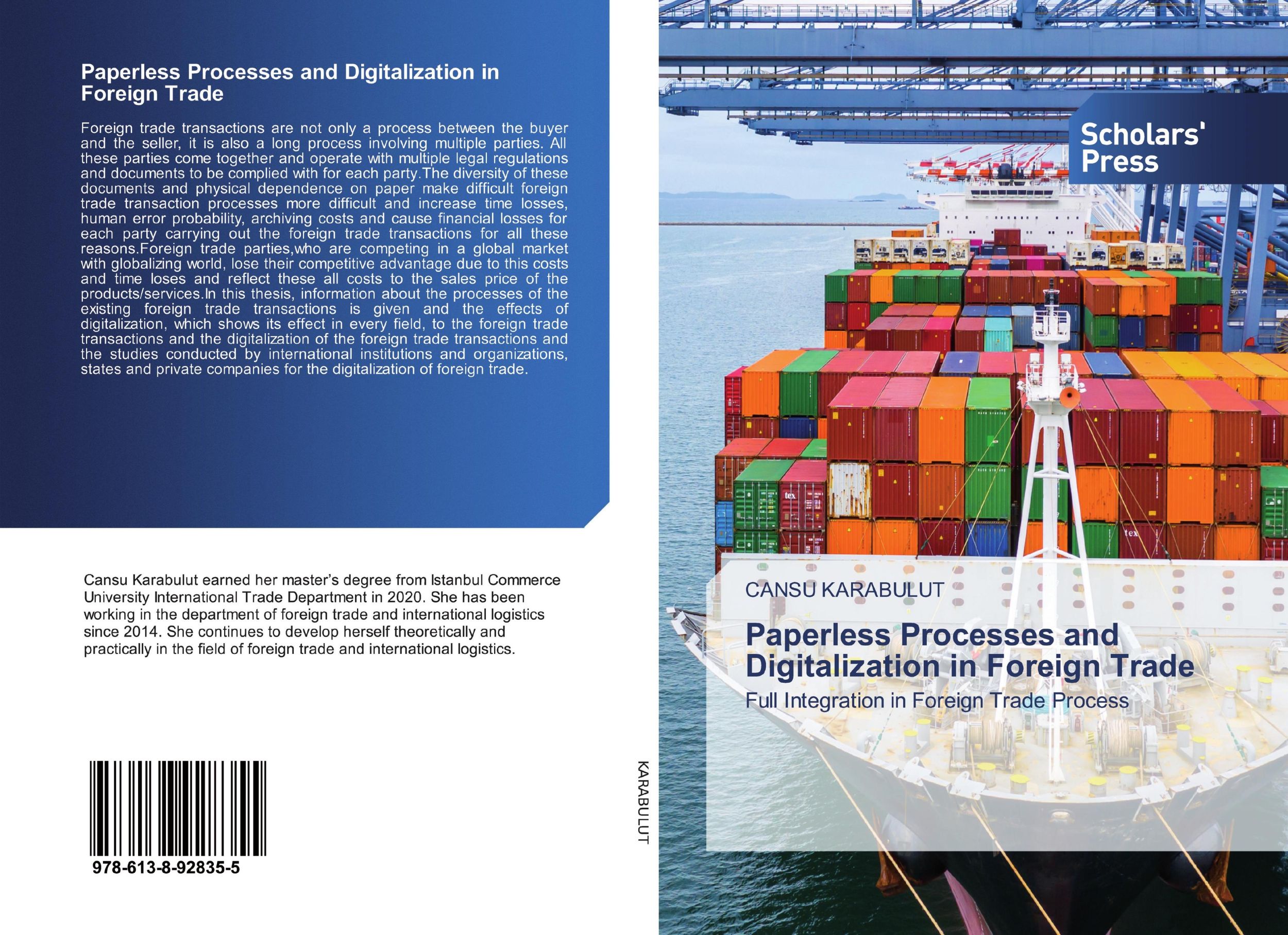 Cover: 9786138928355 | Paperless Processes and Digitalization in Foreign Trade | Karabulut