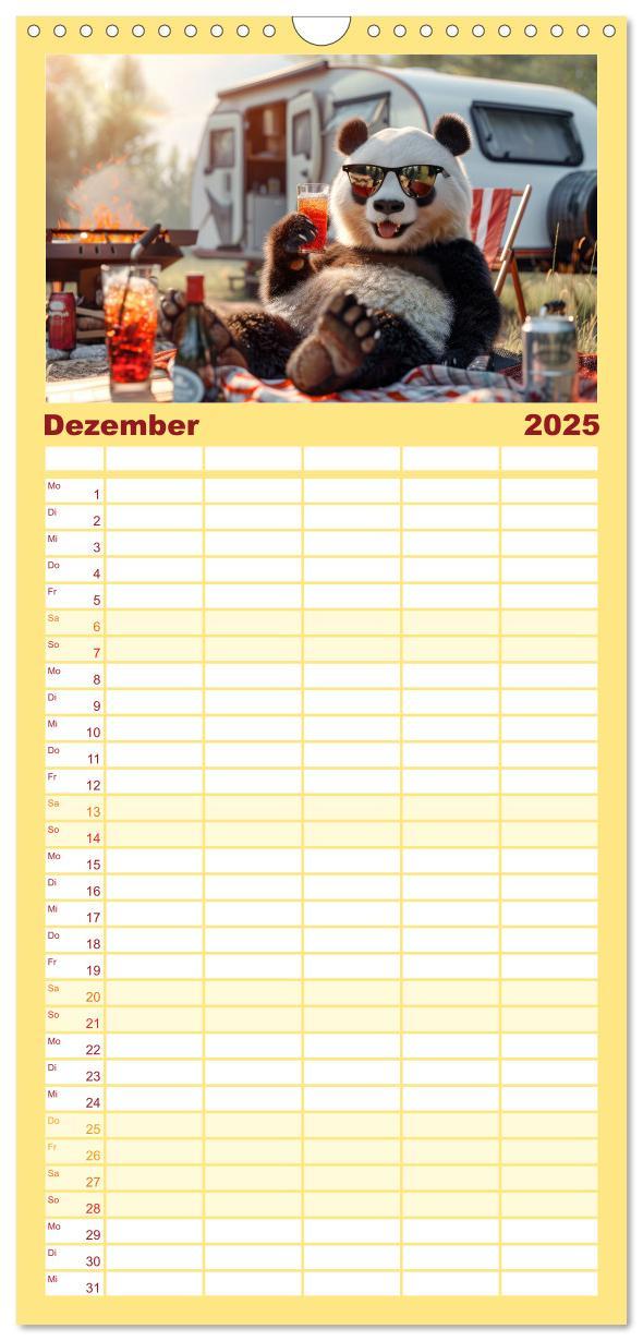 Bild: 9783457192740 | Familienplaner 2025 - Der tierisch lustige Camping-Kalender mit 5...