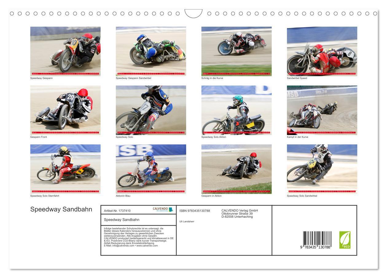 Bild: 9783435130788 | Speedway Sandbahn (Wandkalender 2025 DIN A3 quer), CALVENDO...