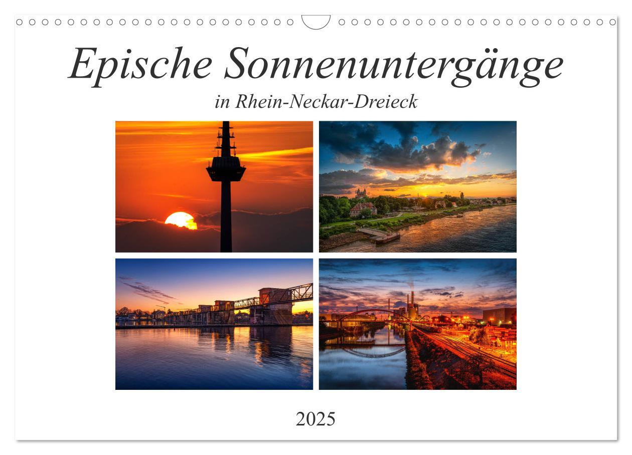 Cover: 9783435136469 | Epische Sonnenuntergänge im Rhein-Neckar-Kreis (Wandkalender 2025...