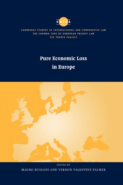 Cover: 9780521824644 | Pure Economic Loss in Europe | Mauro Bussani (u. a.) | Buch | Englisch