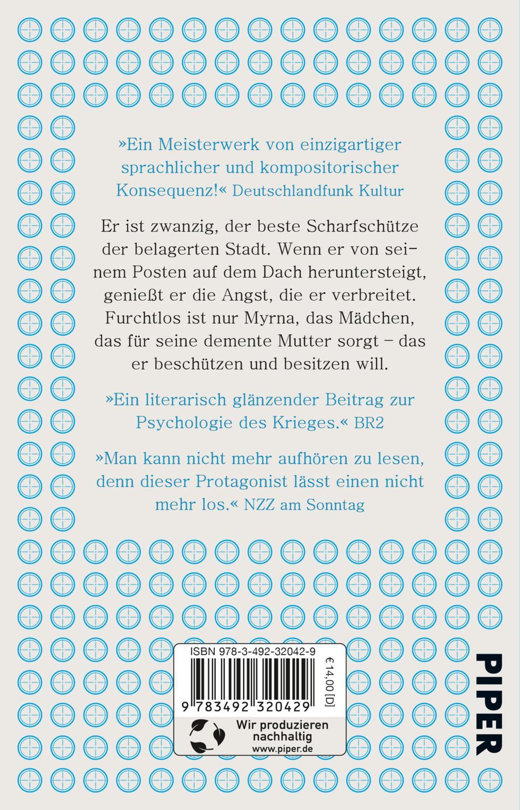 Rückseite: 9783492320429 | Der perfekte Schuss | Roman | Mathias Enard | Taschenbuch | 192 S.