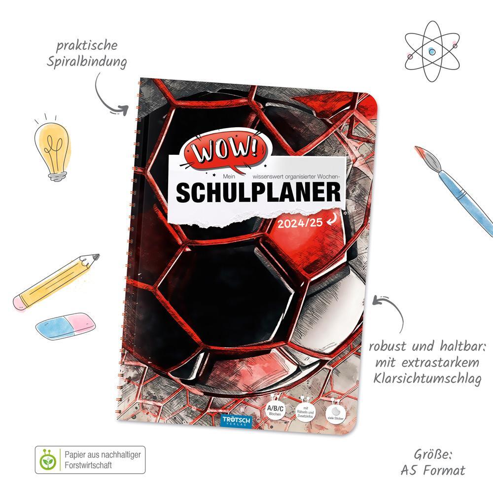 Bild: 9783988023193 | Trötsch Schulplaner WOW Fussball 24/25 | Trötsch Verlag GmbH &amp; Co. KG