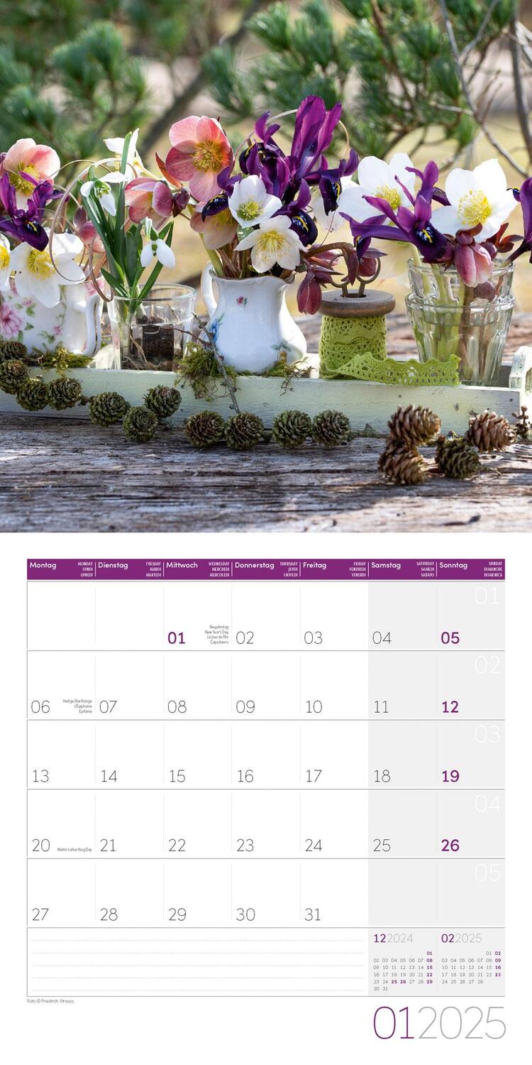 Bild: 9783838445007 | Blumenzauber Kalender 2025 - 30x30 | Ackermann Kunstverlag | Kalender