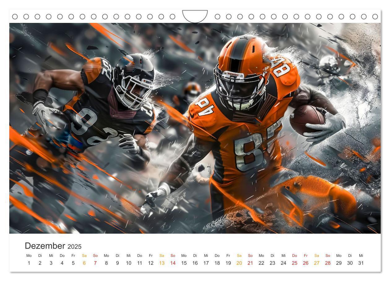 Bild: 9783383806520 | American Football - coole Momente (Wandkalender 2025 DIN A4 quer),...