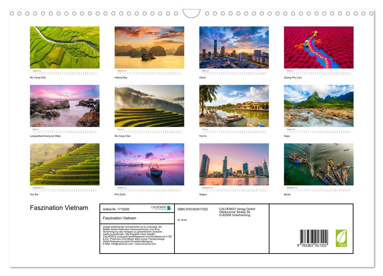 Bild: 9783383917202 | Faszination Vietnam (Wandkalender 2025 DIN A3 quer), CALVENDO...