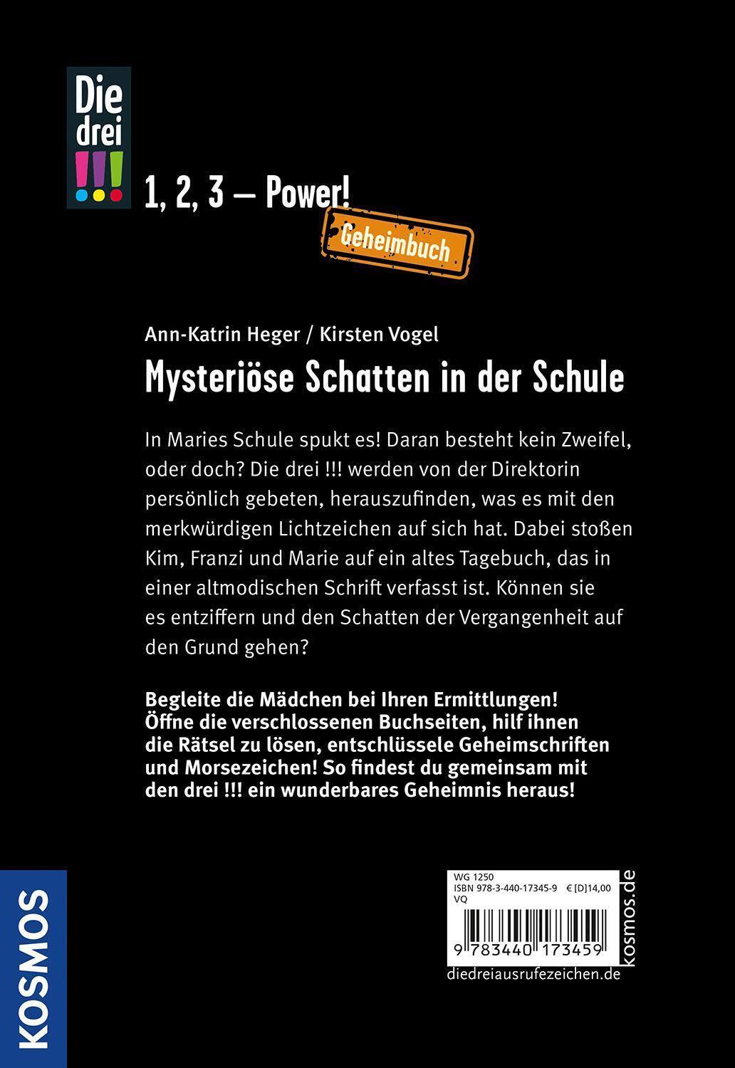 Bild: 9783440173459 | Die drei !!!, Mysteriöse Schatten in der Schule | Heger (u. a.) | Buch