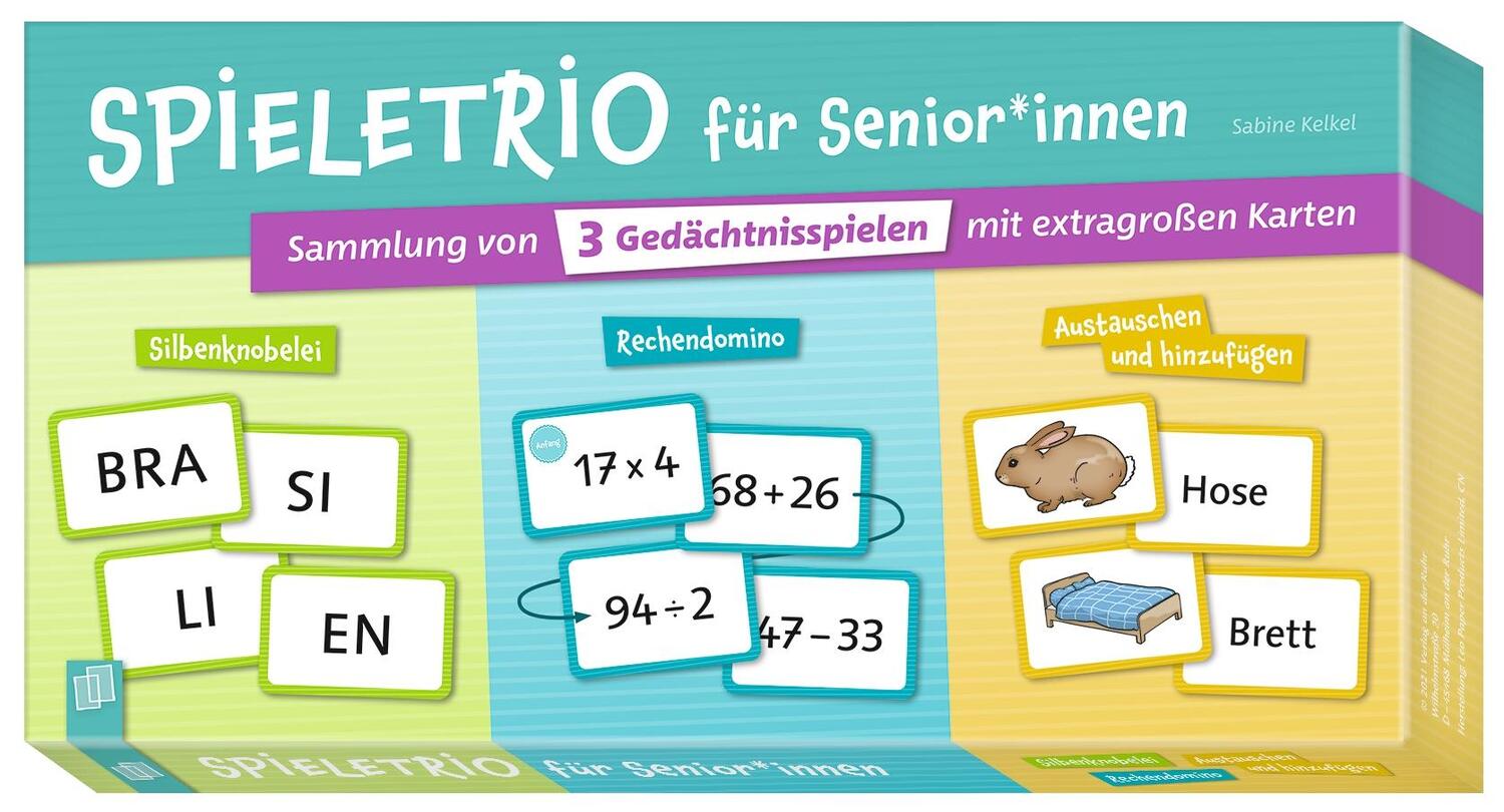 Bild: 9783834647634 | Spieletrio für Senioren und Seniorinnen | Sabine Kelkel | Spiel | 7439