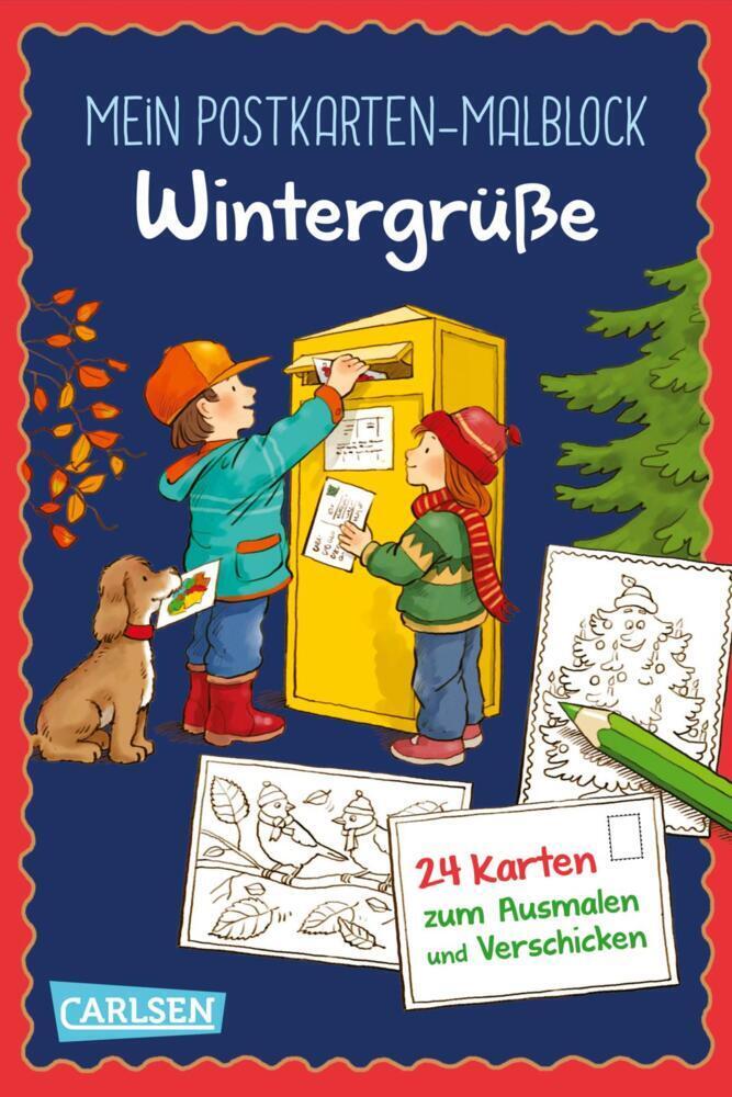 Cover: 9783551190857 | Mein Postkarten-Malblock: Wintergrüße | Hendrik Kranenberg | Buch