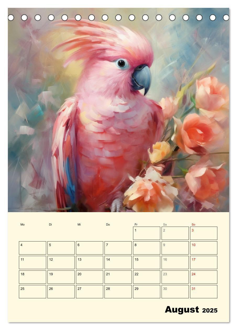 Bild: 9783435869374 | Bunte Vögel. Bezaubernde Papageien-Aquarelle (Tischkalender 2025...