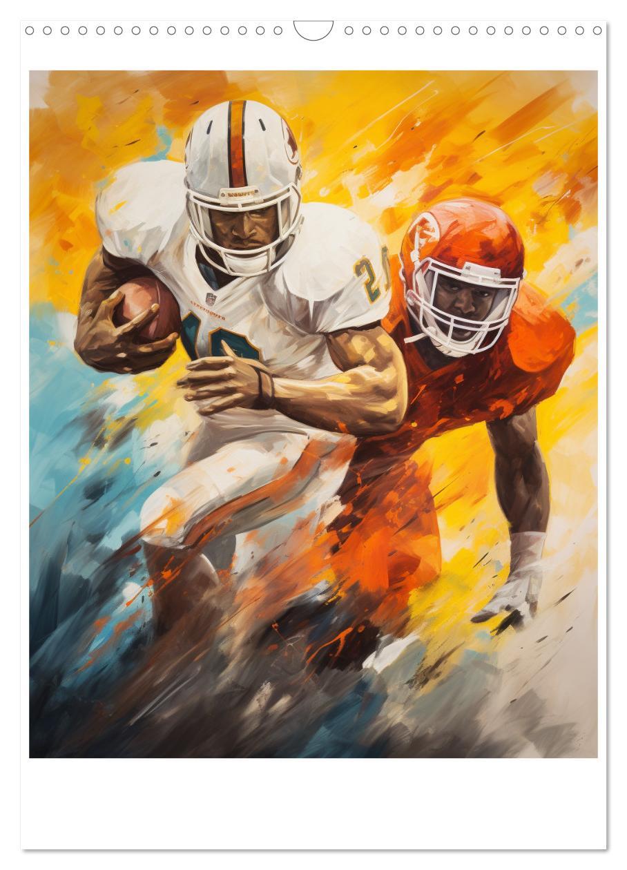 Bild: 9783435863211 | American Football. Paintings (Wandkalender 2025 DIN A3 hoch),...