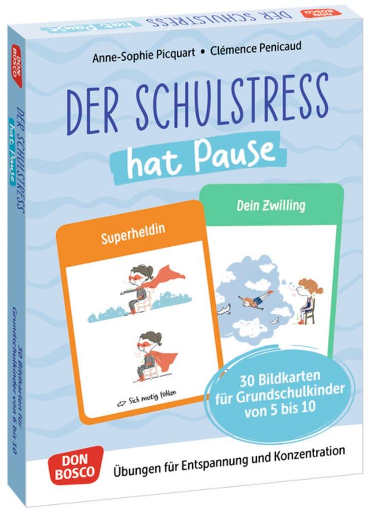 Cover: 4260694921609 | Der Schulstress hat Pause. 30 Bildkarten für Grundschulkinder von 6...