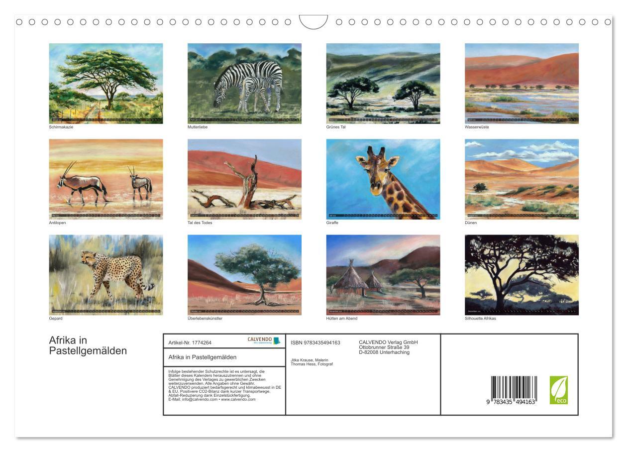 Bild: 9783435494163 | Afrika in Pastellgemälden (Wandkalender 2025 DIN A3 quer), CALVENDO...