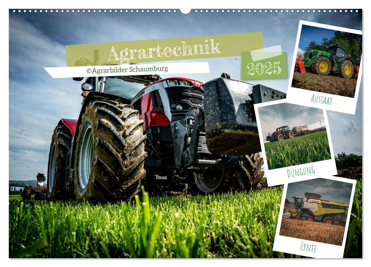 Cover: 9783383860478 | Agrartechnik (Wandkalender 2025 DIN A2 quer), CALVENDO Monatskalender