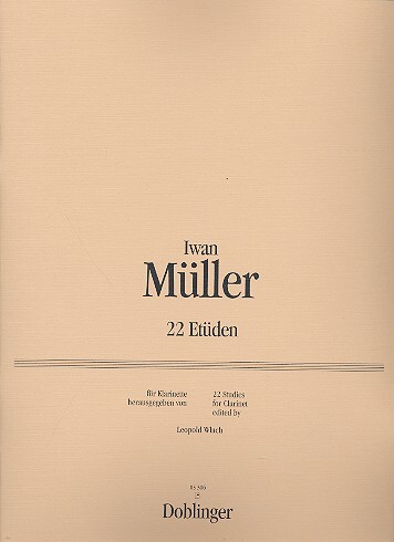 Cover: 9790012081180 | 22 Etüden für Klarinette | Iwan Müller | Doblinger Musikverlag