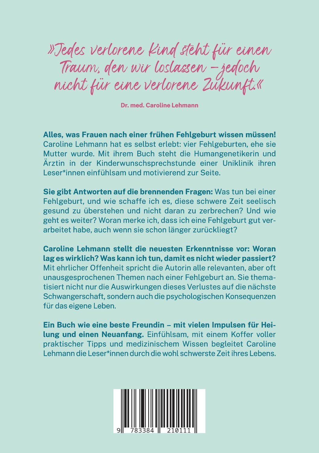 Rückseite: 9783384210111 | Hilfe bei Fehlgeburt | Shirley Michaela Seul (u. a.) | Taschenbuch