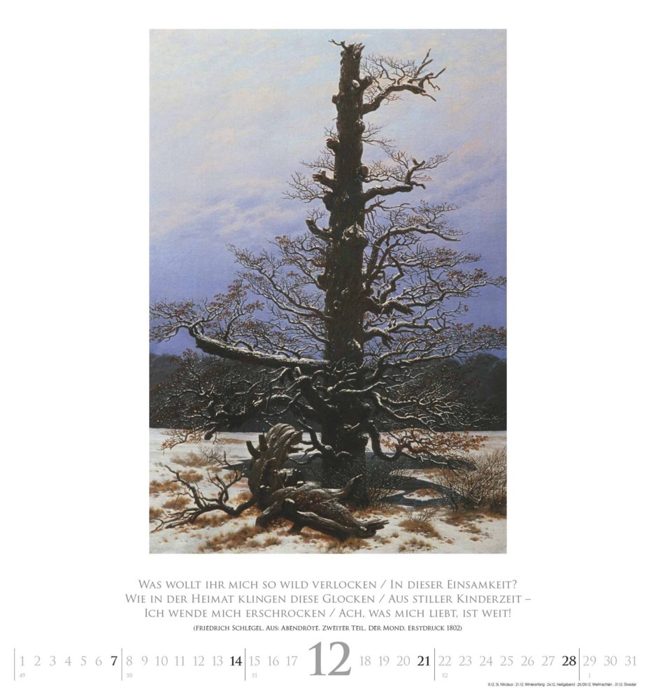 Bild: 4250809653211 | Caspar David Friedrich 2025 - Kunst-Kalender - Wand-Kalender - 45x48