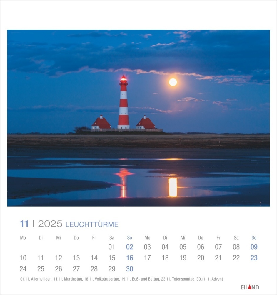 Bild: 9783964023278 | Leuchttürme Postkartenkalender 2025 - An der Nord- und Ostseeküste