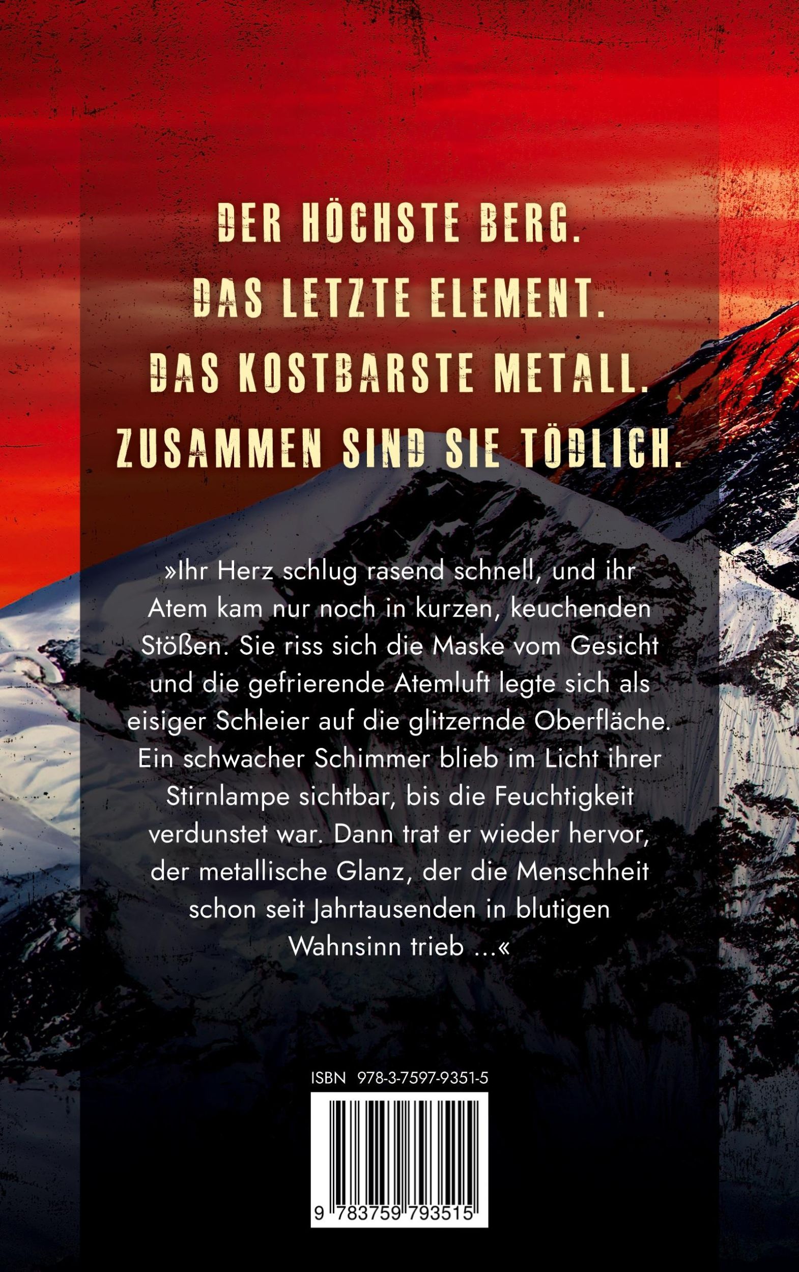 Rückseite: 9783759793515 | Everest 126 | Das letzte Element | Cordt Coehne | Taschenbuch | 268 S.