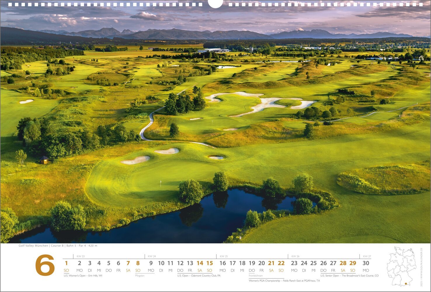 Bild: 9783948543075 | Golfkalender 2025 | Ralph Dörnte | Kalender | Spiralbindung | Deutsch