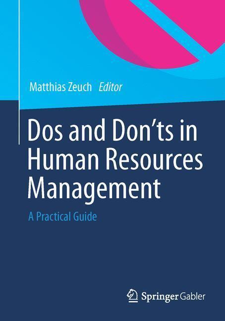 Bild: 9783662435526 | Dos and Don'ts in Human Resources Management | A Practice Guide | Buch