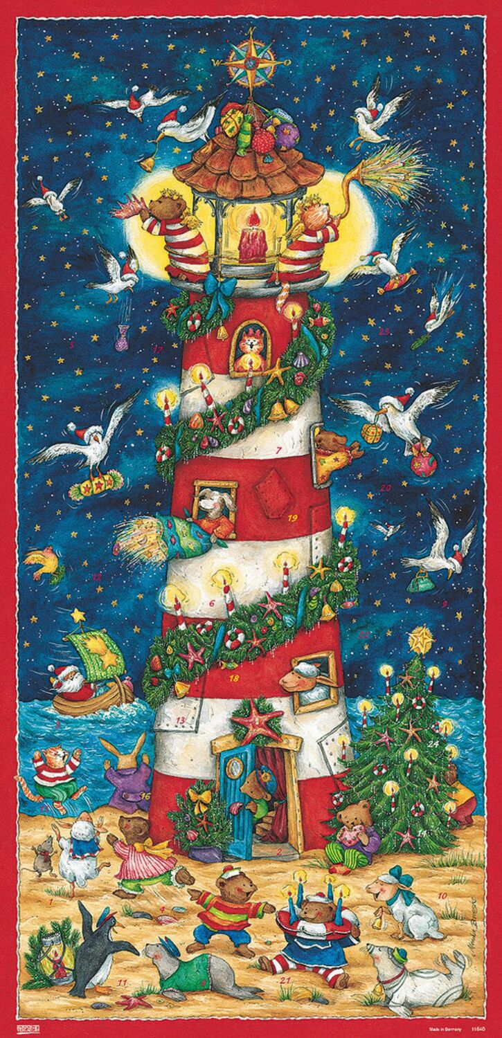 Cover: 9783731875185 | Adventskalender "Weihnacht am Leuchtturm" | Verlag Korsch | Kalender