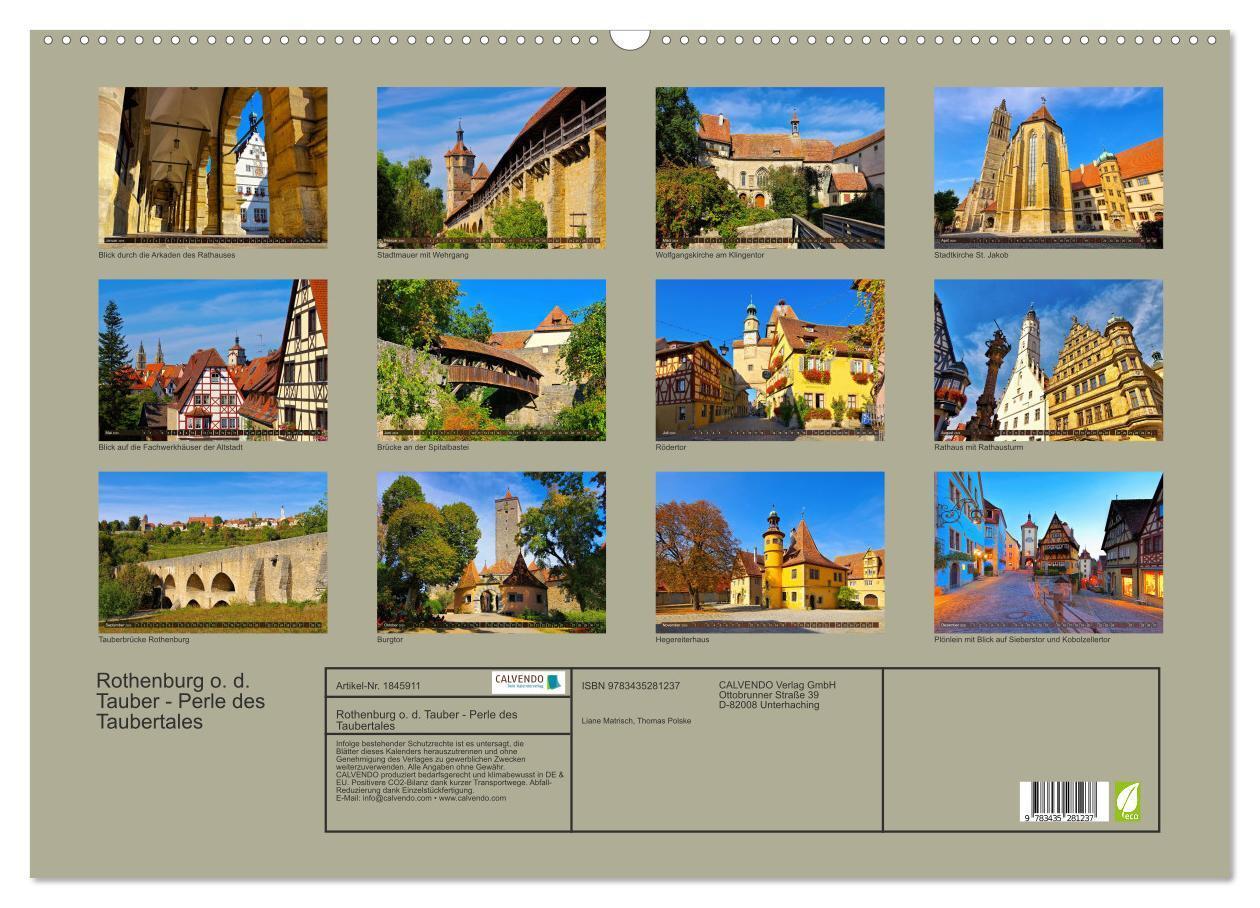 Bild: 9783435281237 | Rothenburg o. d. Tauber - Perle des Taubertales (Wandkalender 2025...