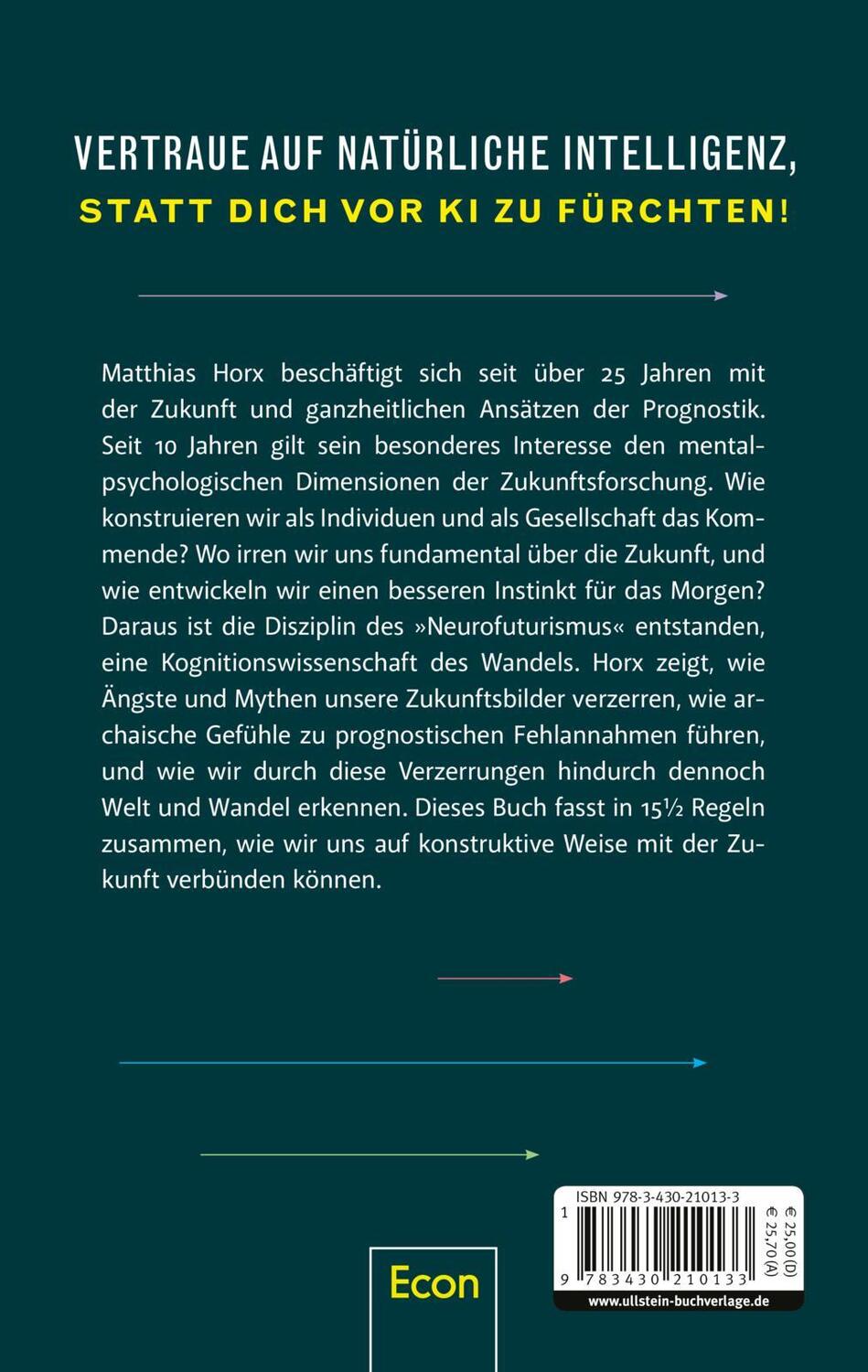 Rückseite: 9783430210133 | 15 1/2 Regeln für die Zukunft | Anleitung zum visionären Leben | Horx