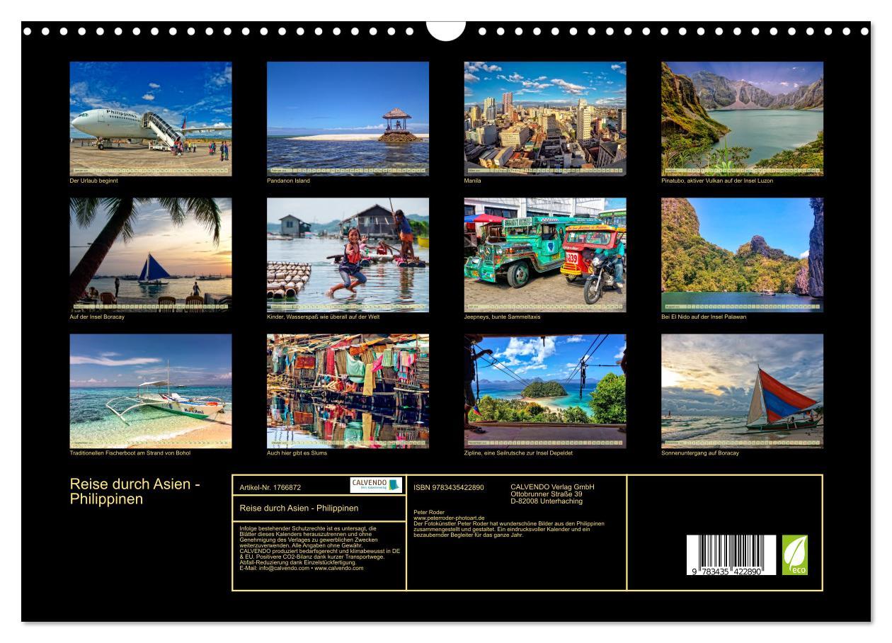 Bild: 9783435422890 | Reise durch Asien - Philippinen (Wandkalender 2025 DIN A3 quer),...