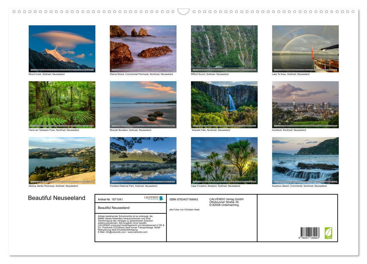 Bild: 9783457184943 | Beautiful Neuseeland (Wandkalender 2025 DIN A2 quer), CALVENDO...