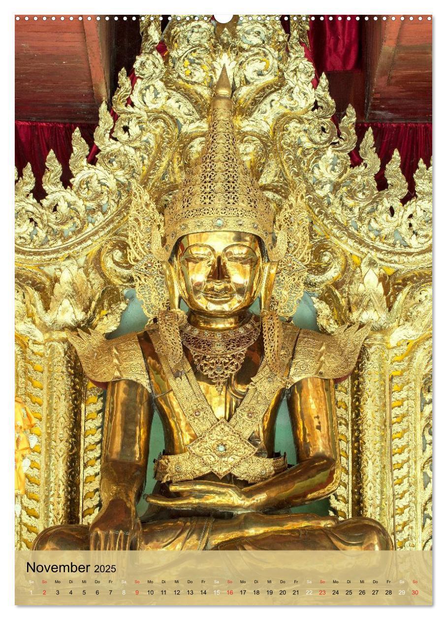 Bild: 9783457009925 | BUDDHA in GOLD (Wandkalender 2025 DIN A2 hoch), CALVENDO...