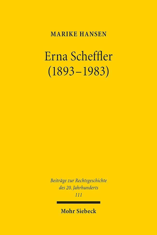 Cover: 9783161576027 | Erna Scheffler (1893-1983) | Marike Hansen | Taschenbuch | X | Deutsch