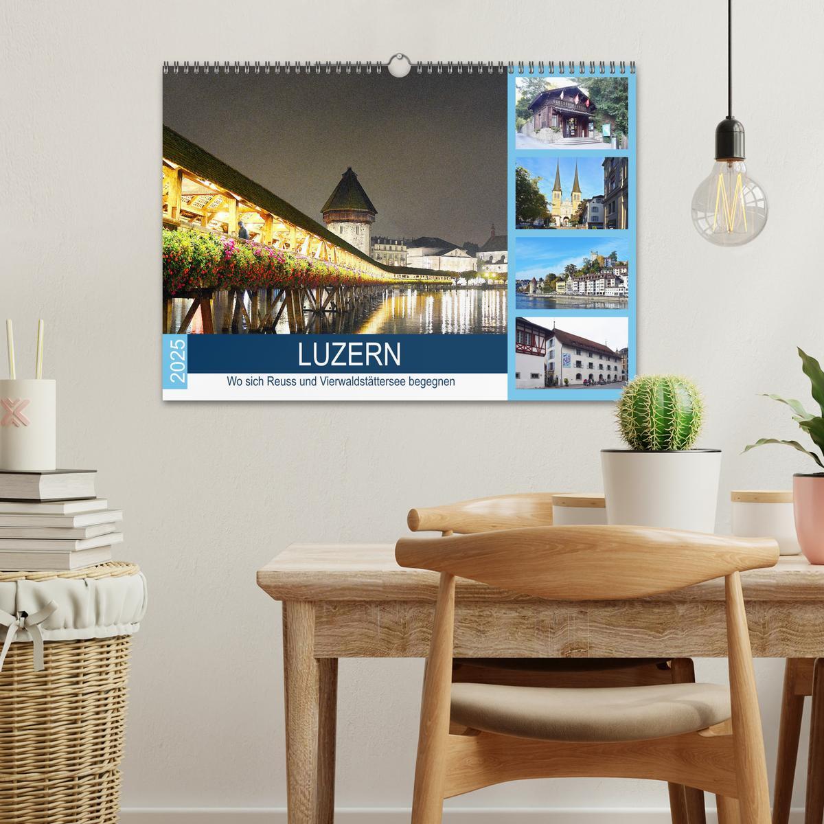 Bild: 9783435146017 | LUZERN Wo sich Reuss und Vierwaldstättersee begegnen (Wandkalender...