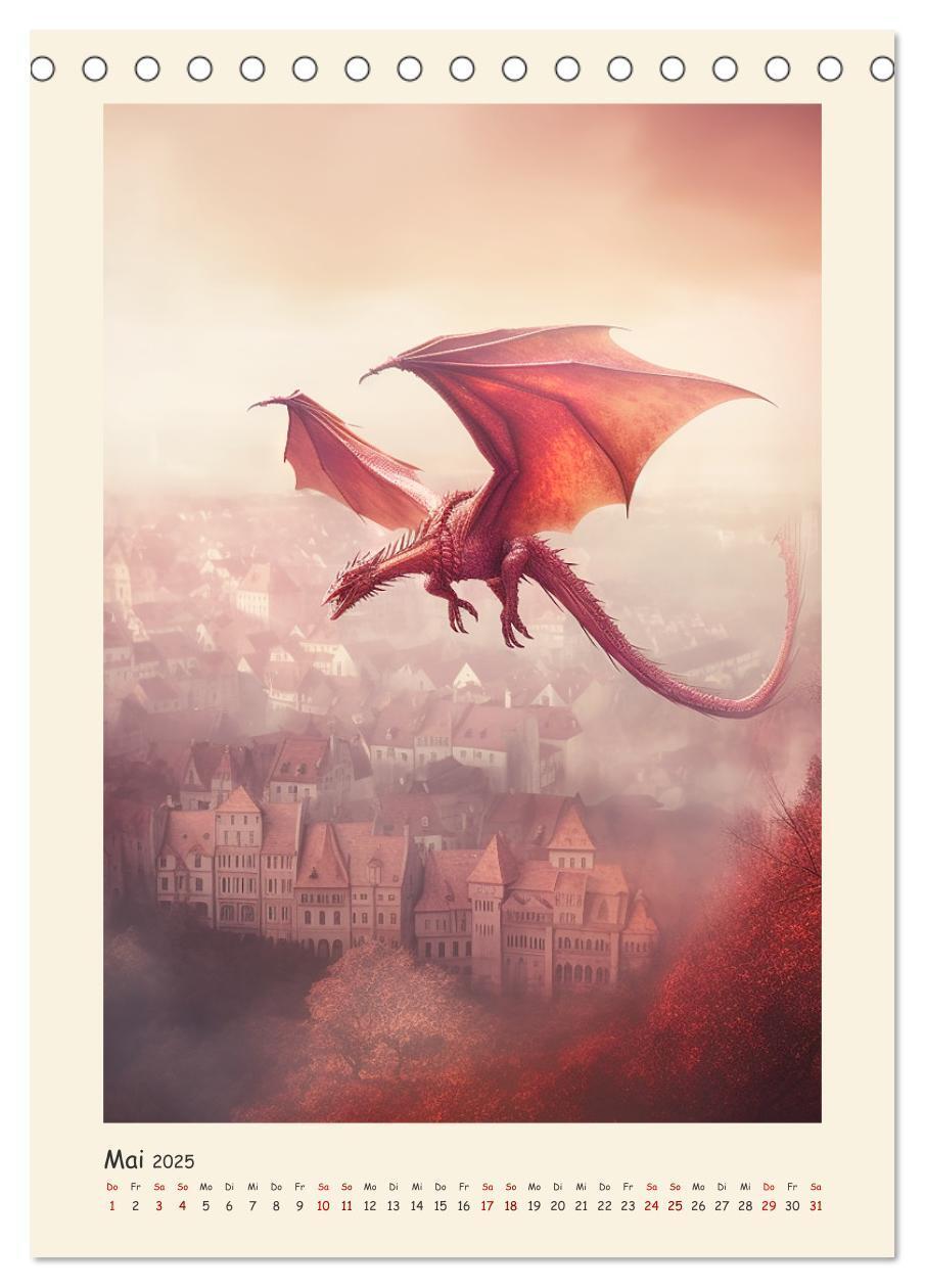 Bild: 9783435858736 | Malerische Drachen (Tischkalender 2025 DIN A5 hoch), CALVENDO...