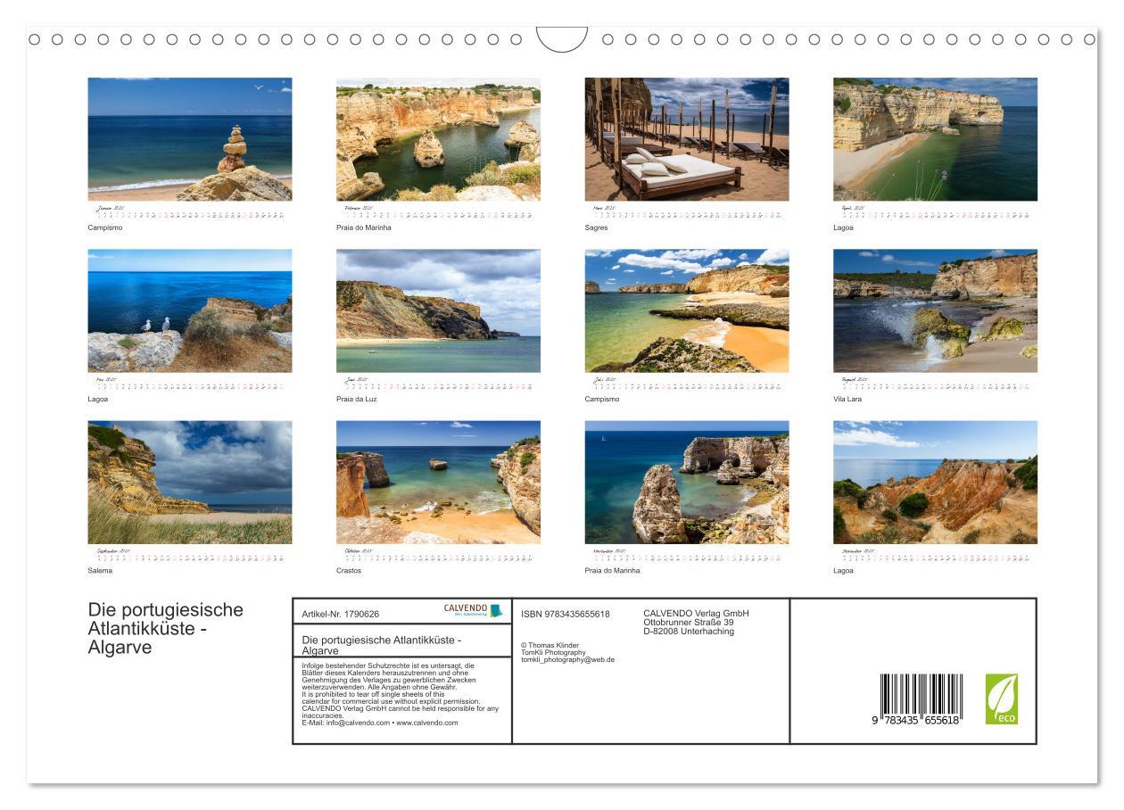 Bild: 9783435655618 | Die portugiesische Atlantikküste - Algarve (Wandkalender 2025 DIN...