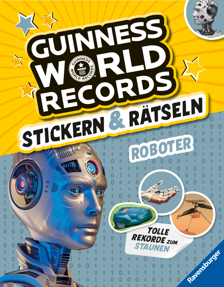 Cover: 9783473489510 | Guinness World Records Stickern und Rätseln: Roboter | Adler (u. a.)