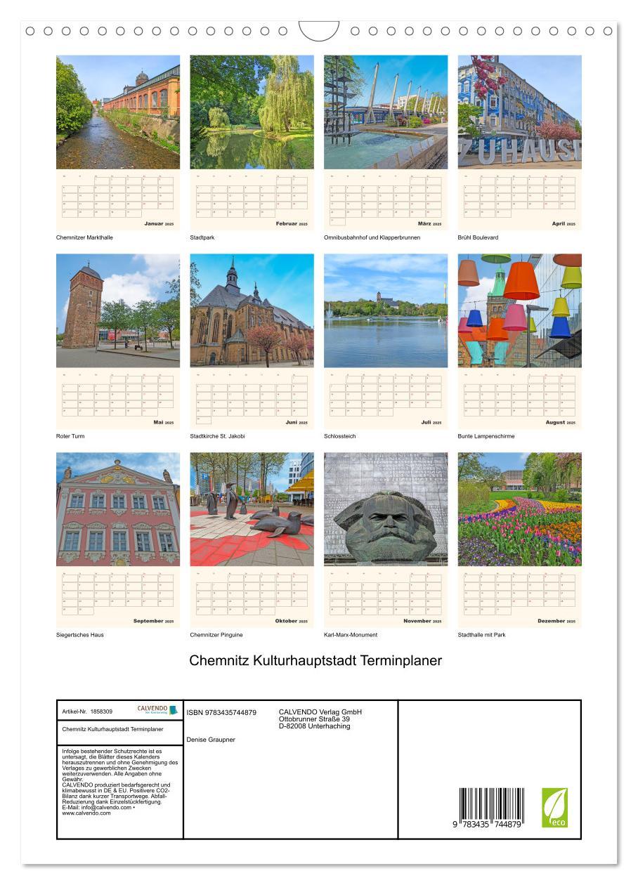 Bild: 9783435744879 | Chemnitz Kulturhauptstadt Terminplaner (Wandkalender 2025 DIN A3...