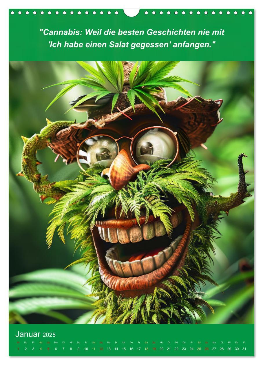 Bild: 9783435696246 | Der humoristische Cannabis Kalender (Wandkalender 2025 DIN A3...