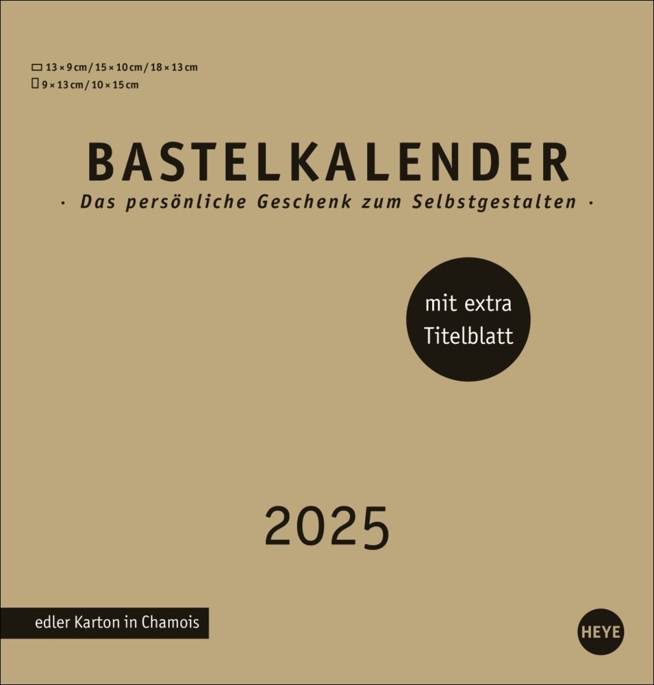 Cover: 9783756407927 | Premium-Bastelkalender gold mittel 2025 | Kalender | Spiralbindung