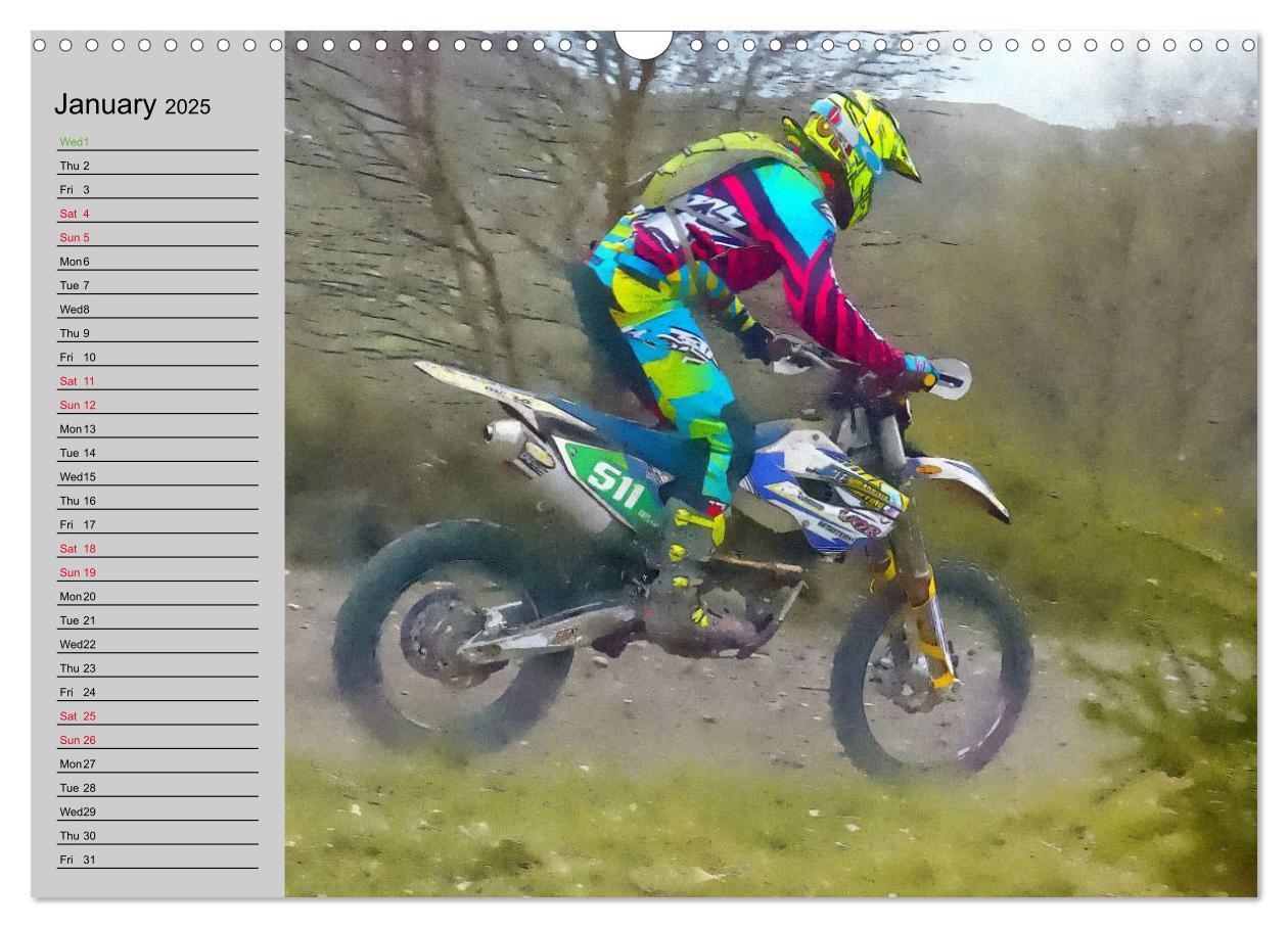 Bild: 9781325952120 | Enduro Racing (Wall Calendar 2025 DIN A3 landscape), CALVENDO 12...