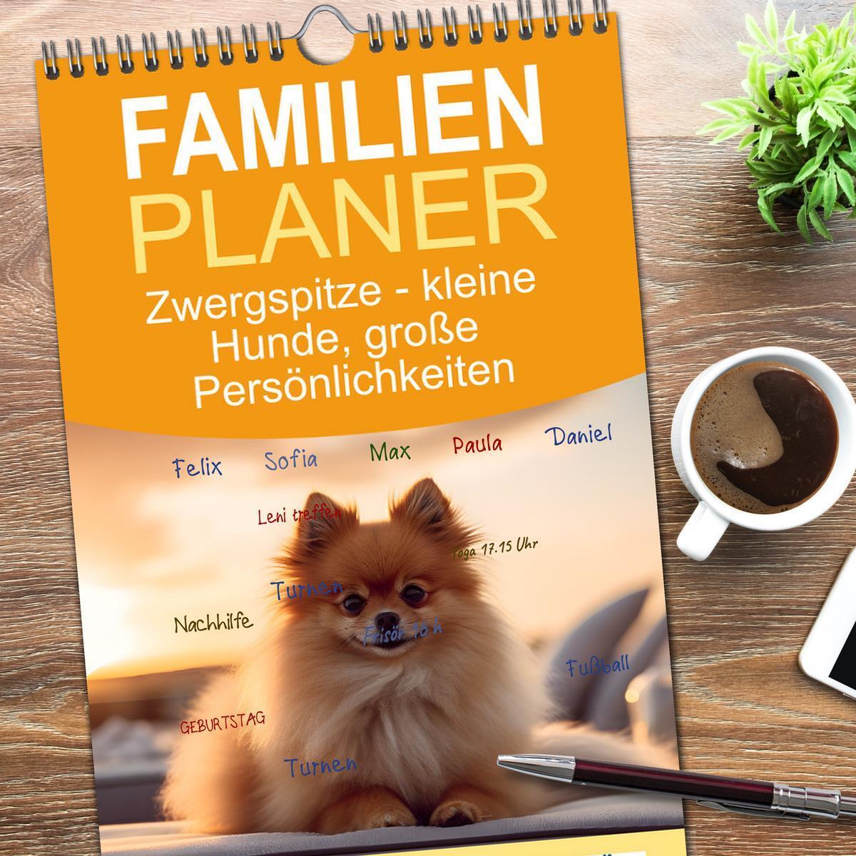 Bild: 9783457090503 | Familienplaner 2025 - Zwergspitze - kleine Hunde, große...