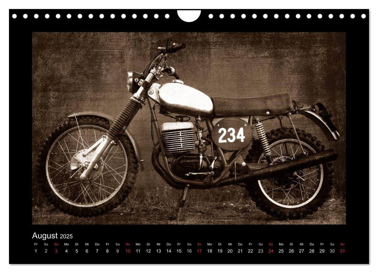 Bild: 9783435839438 | Motorrad Oldtimer (Wandkalender 2025 DIN A4 quer), CALVENDO...