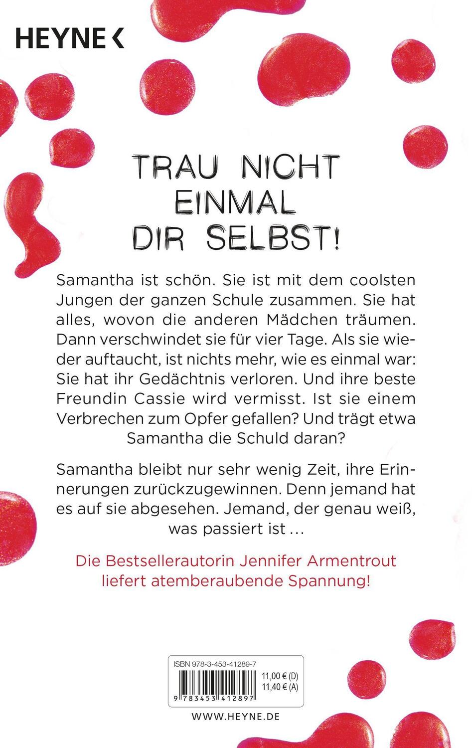 Bild: 9783453412897 | Dreh dich nicht um | Jennifer L. Armentrout | Taschenbuch | Deutsch