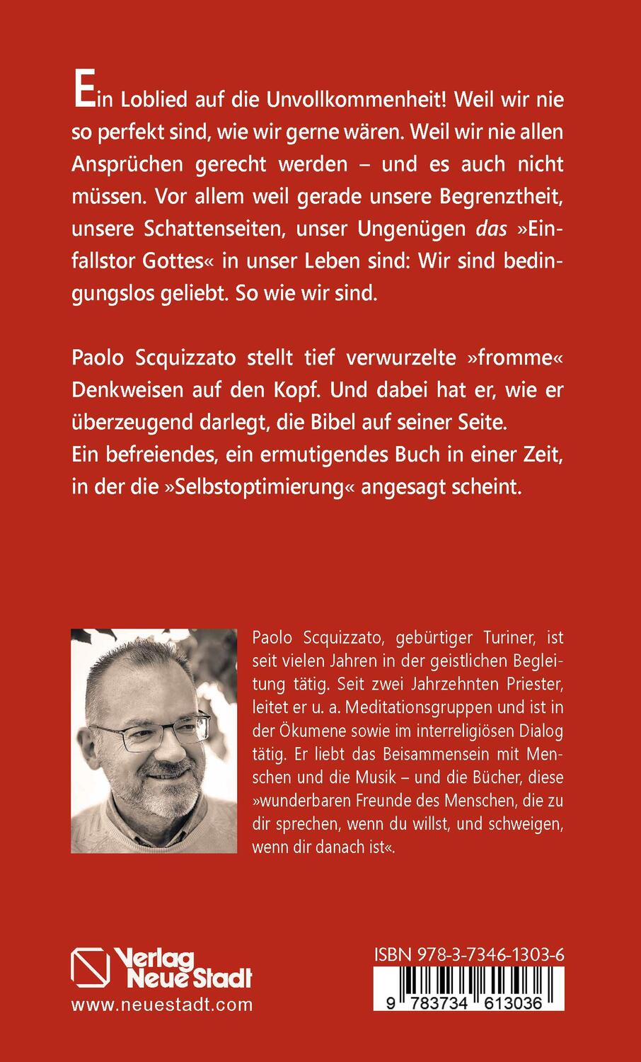 Rückseite: 9783734613036 | Lob des unvollkommenen Lebens | Paolo Scquizzato | Buch | Deutsch